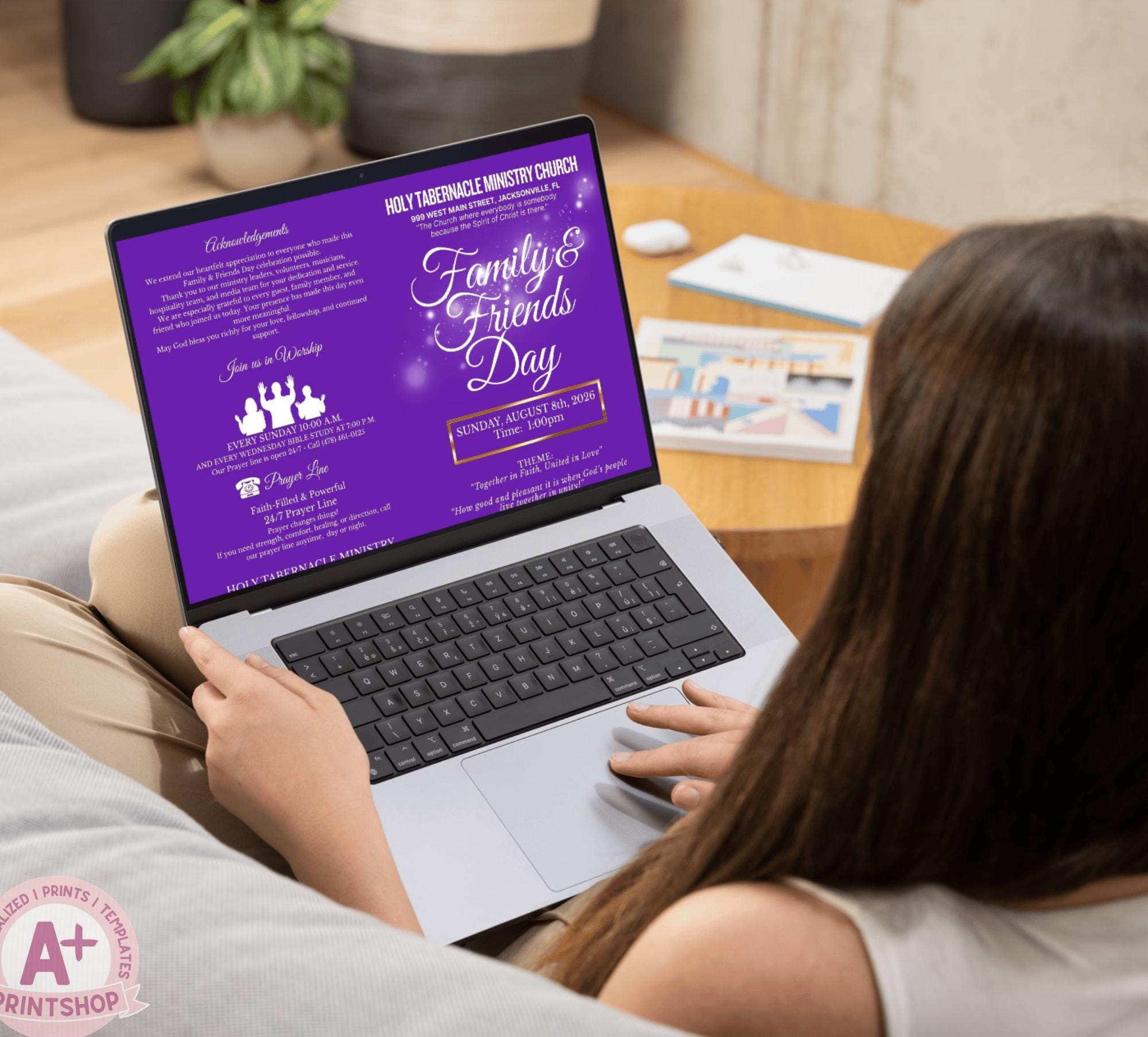 Family Day Program Example Family & Friends Day Program Template, 8.5x11 Bi-fold Canva Editable ...