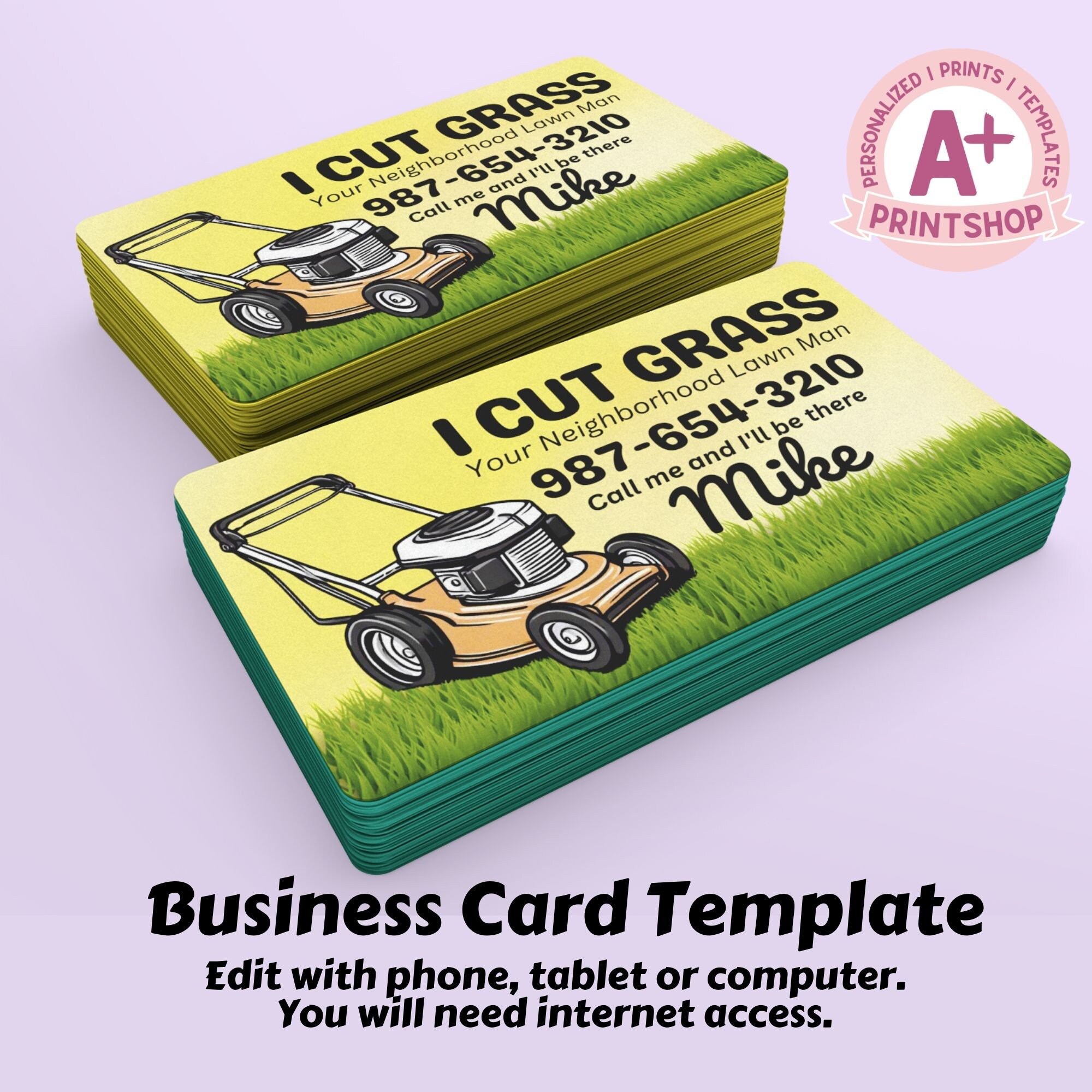 lawncare-business-card-template-instant-download-printable-editable-fully-customizable-business-cards-template-etsy for Free Printable Lawn Care Business Cards Lawncare Business Card Template, Instant Download, Printable, Editable Fully Customizable Business Cards Template - Etsy for Free Printable Lawn Care Business Cards