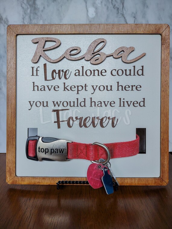 Pet Memorial Sign Collar Keeper Dog Collar Holder Cat Etsy
