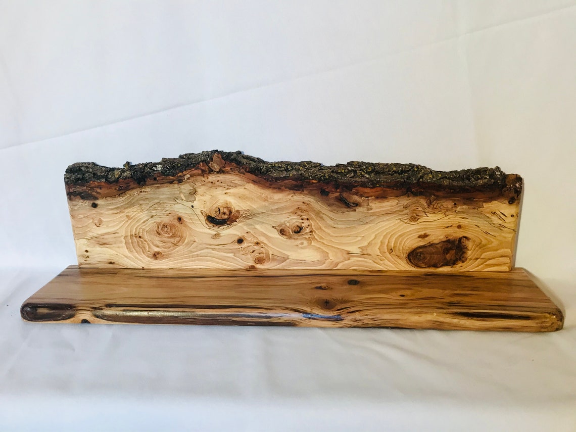 Live Edge Hickory Shelf Etsy