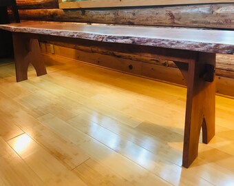 Cherry Wood Bench - Etsy