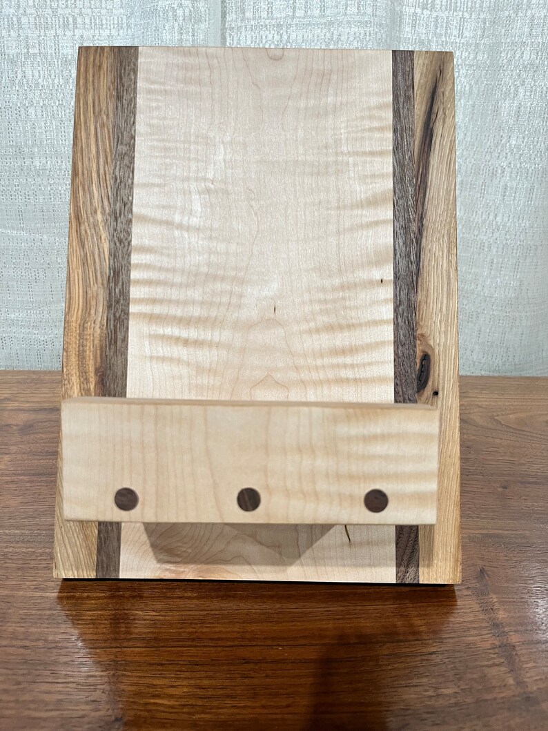 Wooden Cookbook Stand Etsy