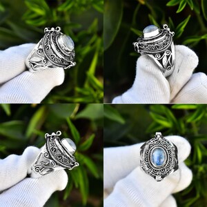 Poison Ring , Vintage Poison Ring , Openable Ring , Silver Poison Ring , Vintage Poison Ring , Openable Ring , Silver