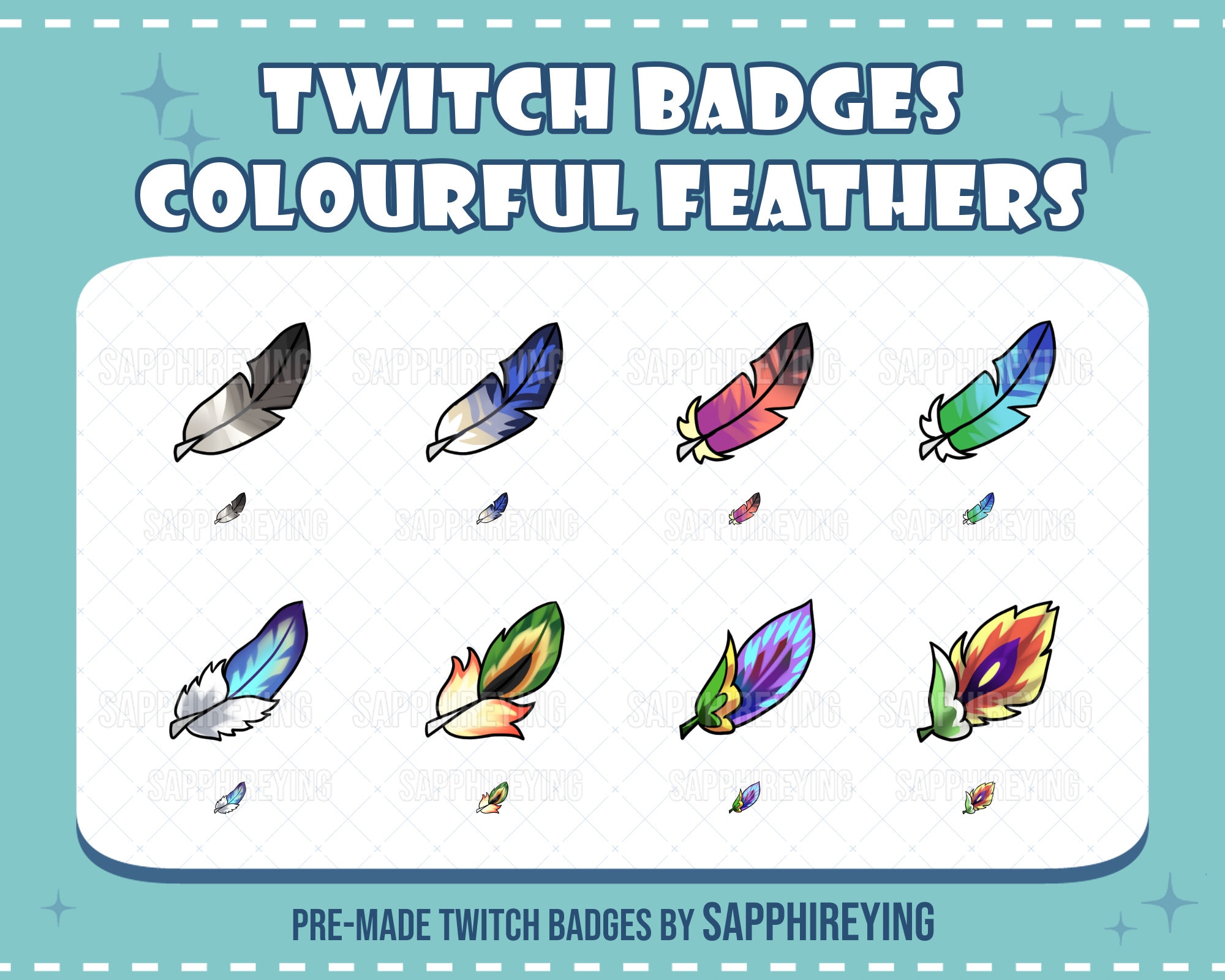 Draw custom badges for twitch and discord by Sapphireying