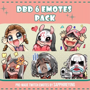 Ready to use pre-made Twitch / Discord emotes- Dead by daylight characters