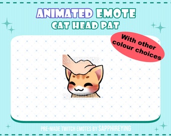 Ready to use Animated Discord emote/ Twitch Alert- Cat head pat (will be delivered within 24 hours)