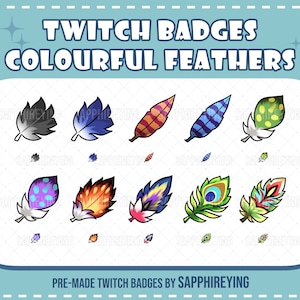 Gebrauchsfertige Twitch Badges / Discord Rolle Icons - Feathers filled 2 ( SOFORT DOWNLOAD )