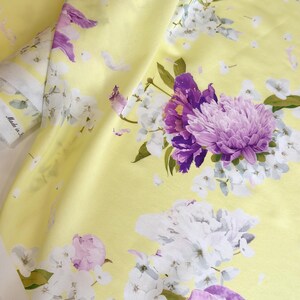 Italian Lightweight Cotton Fabric by the Yard, Floral Voile Cotton, Luxury Designer Inspired Fabric, Summer Dress Fabric image 6