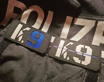 K9 Police Lasercut Patch Thin Blue Line