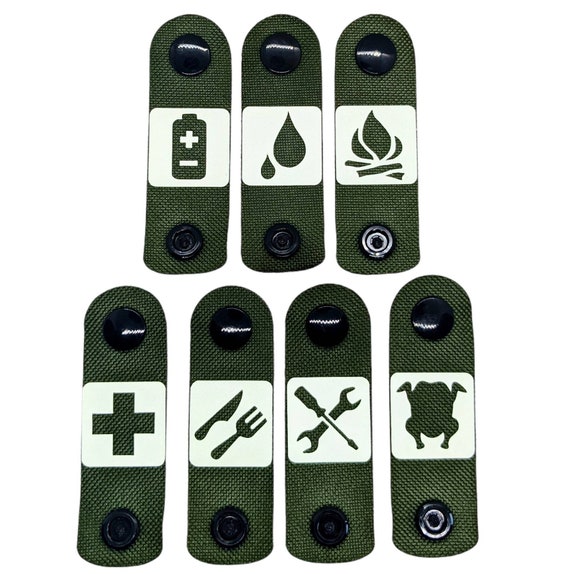 Nightstripes BUSHCRAFT Set GLOW Molle Patches 