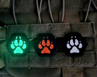 K9 Paw Patch tactical glow reflective operator