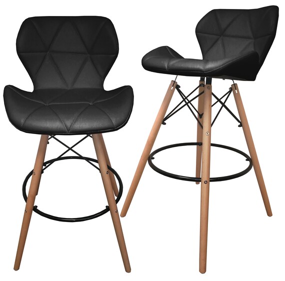 1 X PU Leather Modern Design Bar Stools Chairs Eiffel Retro Lounge
