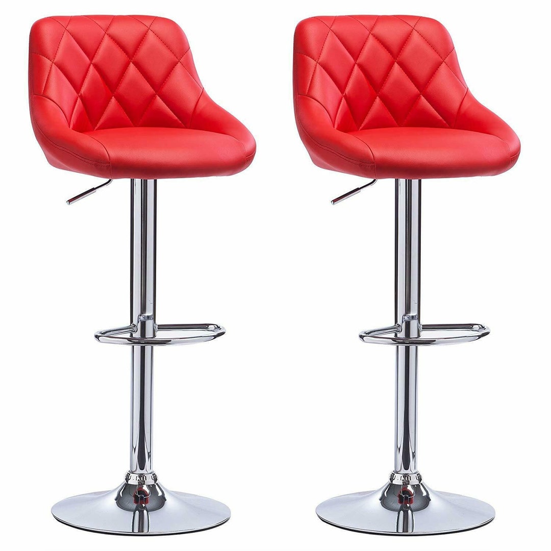 2 X PU Leather Swivel Gas Lift Bar Stools Kitchen,breakfast, Pub Etsy UK