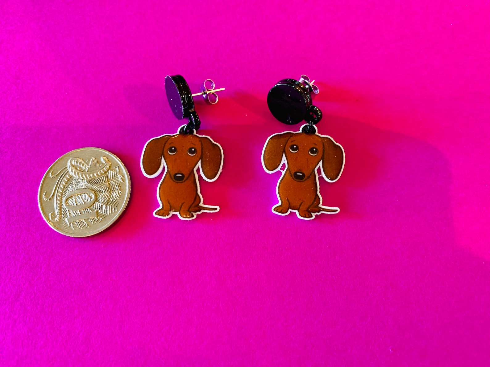 Earrings Sausage Dog Etsy