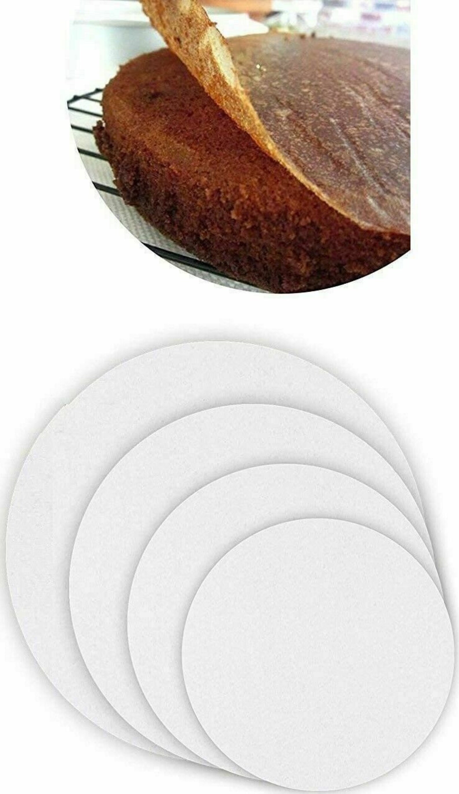 50x Round Cake Tin Liners Nonstick Greaseproof Circles Baking Etsy