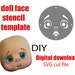 Doll Face Printable for Iron-on Transfer Doll Eyes Clipart Digital ...