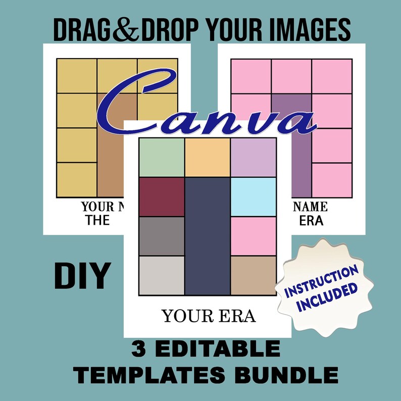 Eras Tour Poster Template Canva Editable Etsy