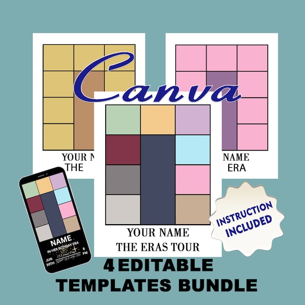 Eras Tour Editable Poster Template Etsy
