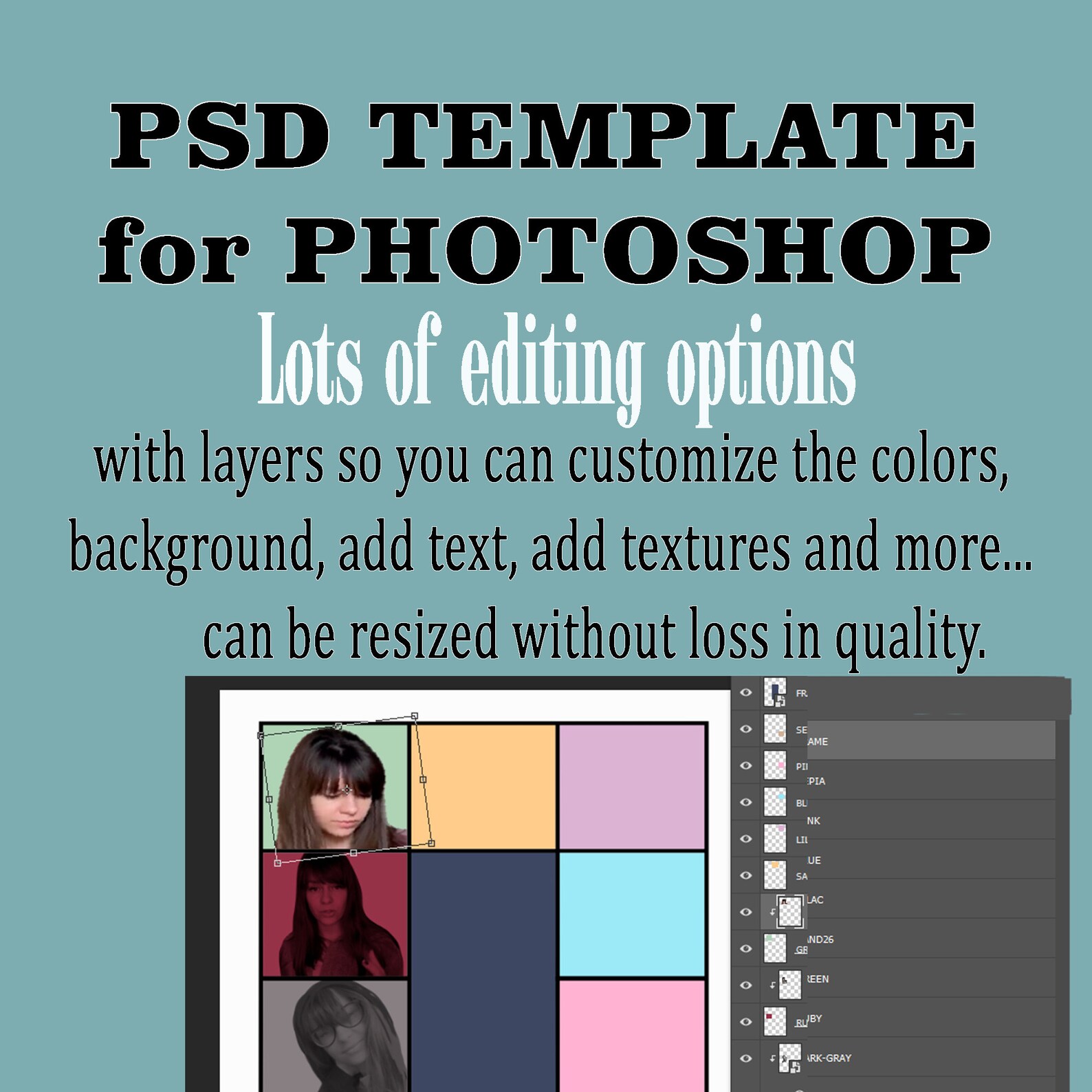 PSD Photoshop Eras Tour Poster Template Photo Collage Template for