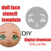 Doll Face Printable for Iron-on Transfer Doll Eyes Clipart Digital ...
