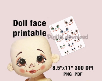 Puppengesicht Bügelbilder Mädchen Gesicht Clipart PNG, PDF - Dateien