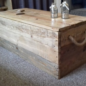 Rustic wooden storage box - custom orders taken - blanket box, storage bench, coffee table, reclaimed wood furniture, rustic wood furniture