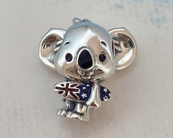 Australia Surfing Koala Charm:for Pandora Compatible Charm