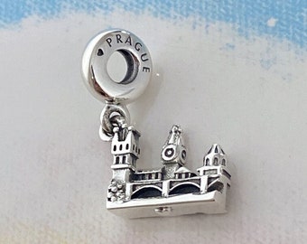 Karlsbrücke Dangle Charm,925 Sterling Silber Charm für Armband,Halsketten Anhänger,Geschenk für Sie
