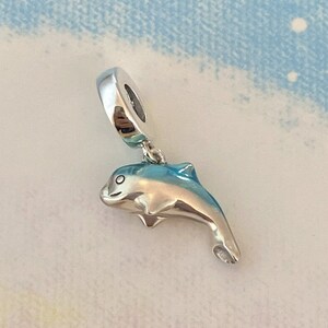 Shimmering Dolphin Dangle Charm Silver 925 Charm for Bracelet Fit for Pandora Bracelet Etsy