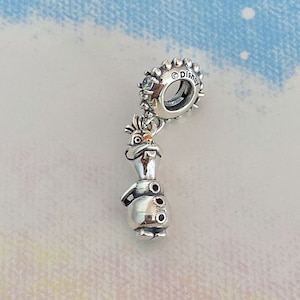 New Gefrorene Olaf Dangle Charm,925 Sterling Silber Charm für Armband,Halsketten Anhänger,Geschenk für Sie