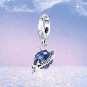 Openable Airplane Travel Around the World Dangle Charm,925 Sterling Silver Charms fit Pandora Bracelet,Necklace Pendant