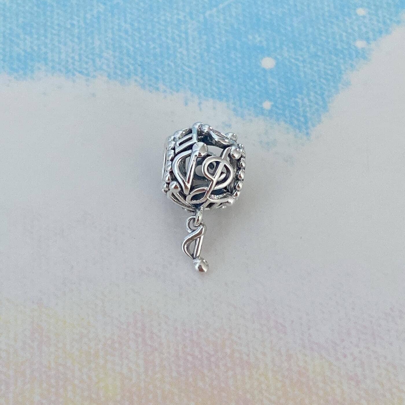 Ciondolo a forma di sedicesima nota in argento sterling smaltato / Gioielli a tema musica e danza - Italia
