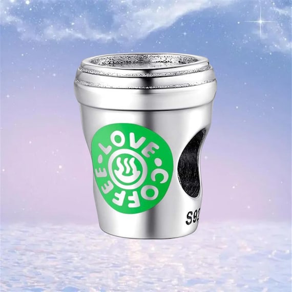 Coffee Charm,925 Sterling Silver Charms Fit Pandora Bracelet