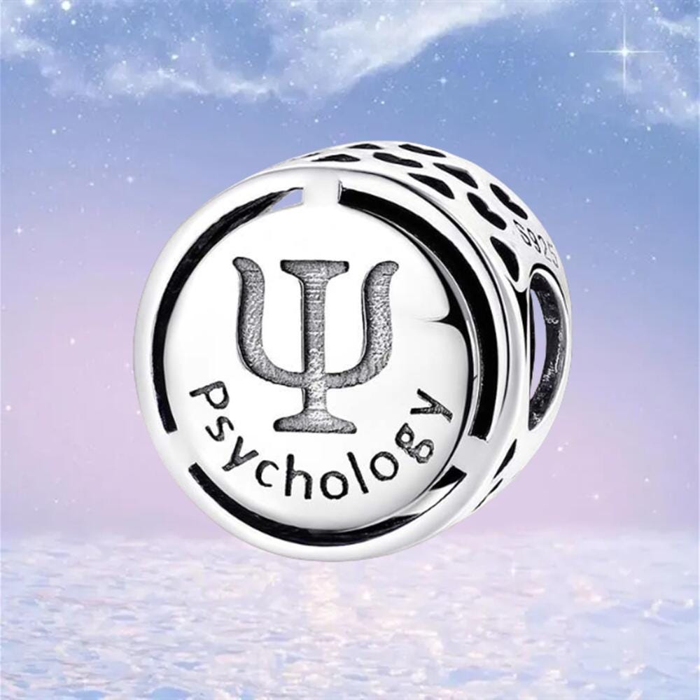 Psychology Charm,925 Sterling Silver Charm for Bracelet,Necklace Pendant,Psychologist Graduation Gift for Her