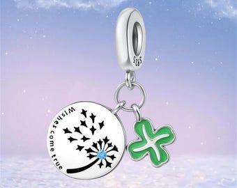 S925 Silver Dandelion Charm for Bracelet Necklace