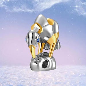 Ciondolo avvoltoio, ciondolo in argento Sterling 925 compatibile con bracciale Pandora, ciondolo per collana, regalo per gli amanti degli avvoltoi