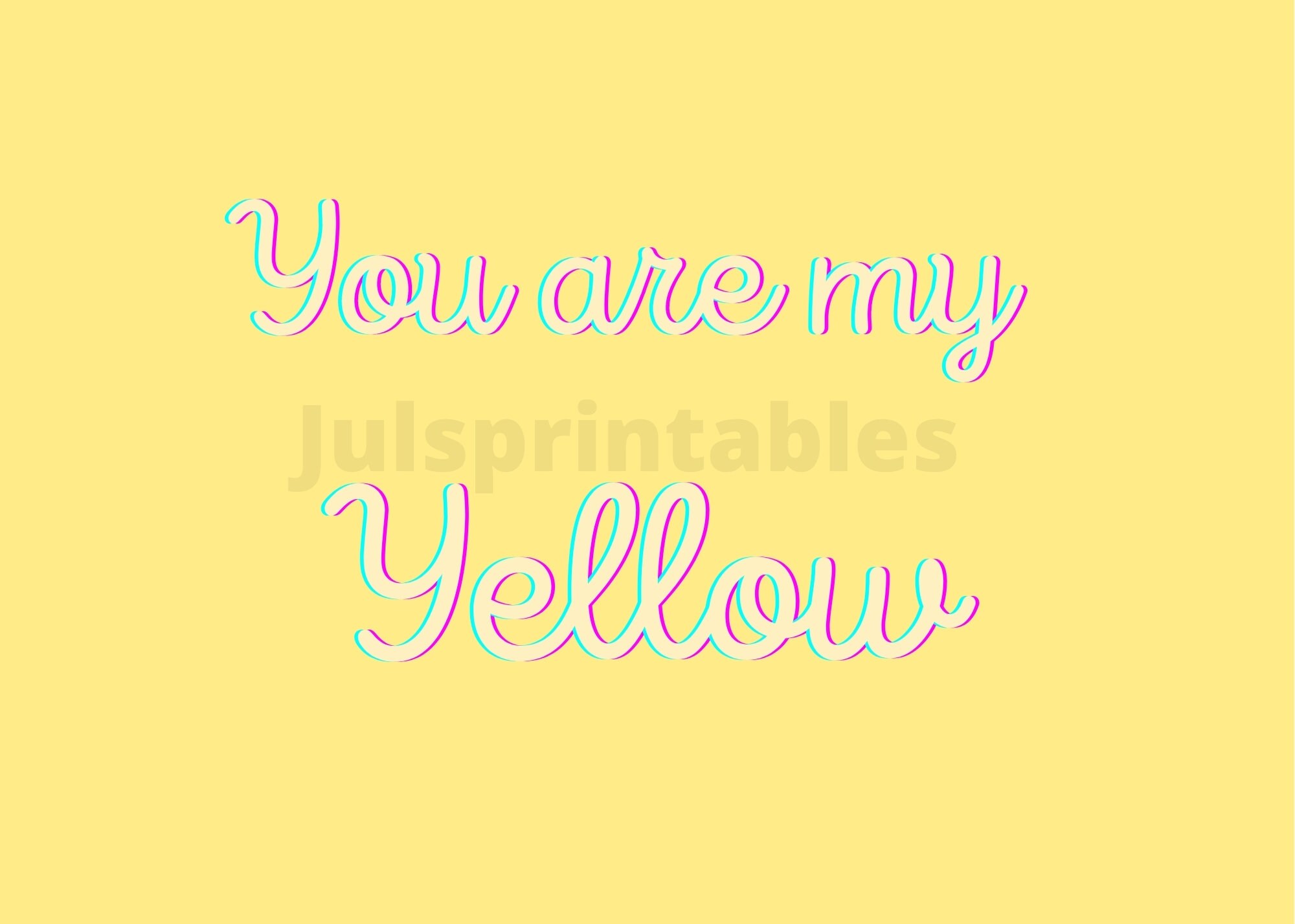 You are my Yellow Card Etsy