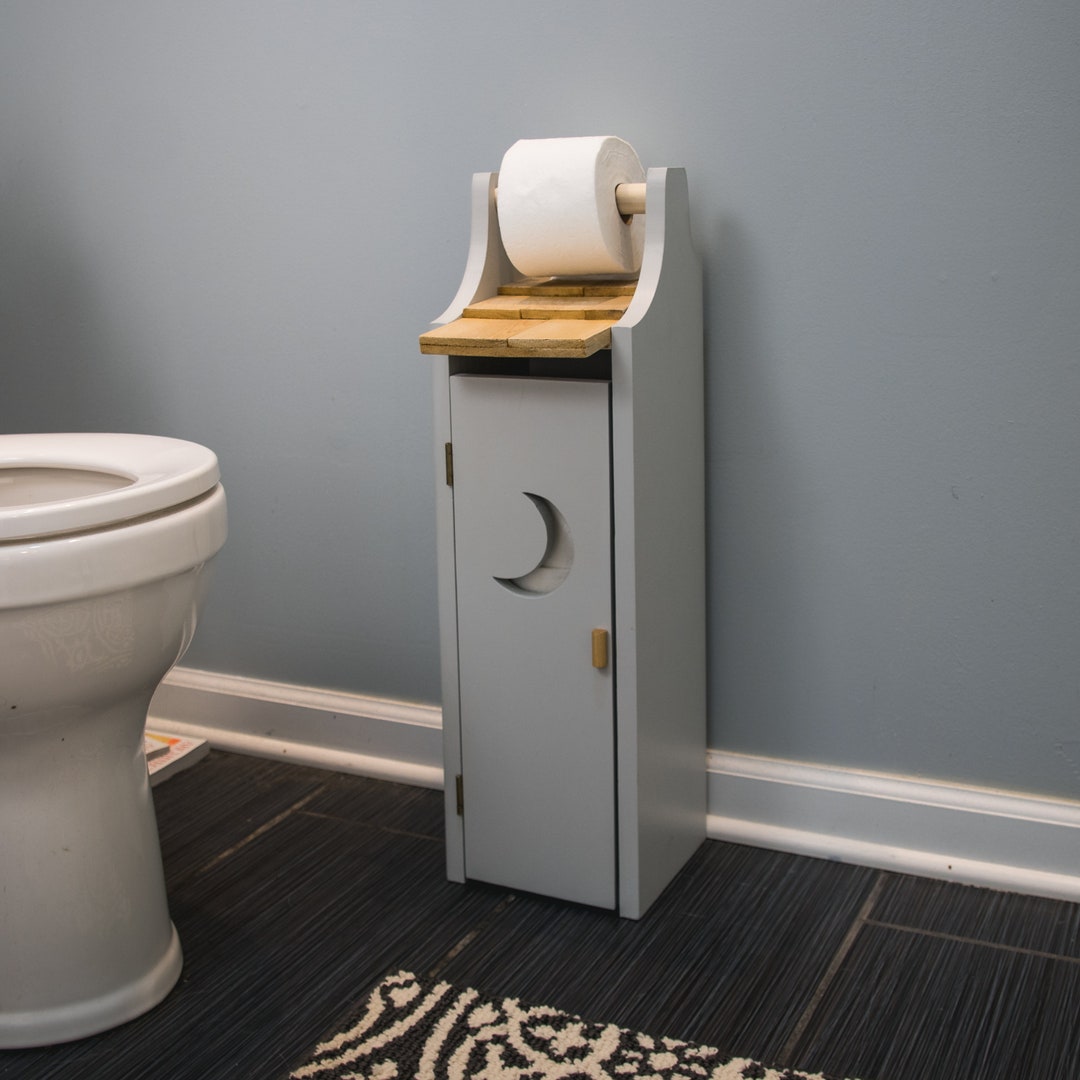 Buy Please Be Seated Toilet Paper Holder, Wooden Storage Box