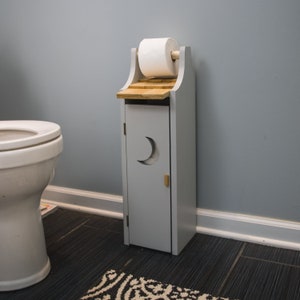 1pc Black 【lsb01】free-standing Toilet Paper Holder With Storage Shelf, No  Drill Stand-up Bathroom Tissue Roll Rack, Moisture-proof Vertical Paper  Storage Organizer