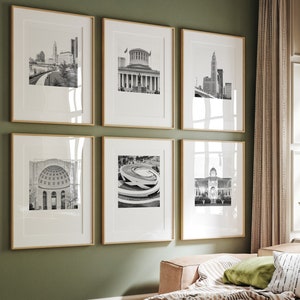 Columbus Ohio Prints: Black & White Landmark Art (Digital Download)