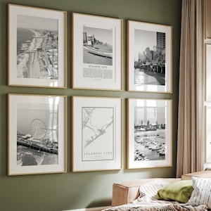 Atlantic City Black & White Photo Prints - Set of 6 (Digital Download)