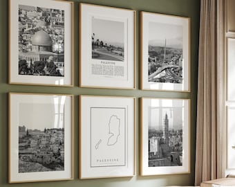 Palestine Black and White Photo Prints: Gallery Wall Set
