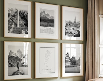 Argentina Black and White Photo Prints: Buenos Aires Gallery Set