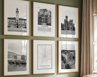 Worcester City Prints: Black & White Photo Gallery Wall Art
