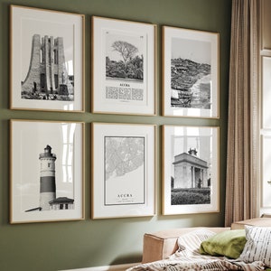 Accra City Prints: Black & White Photo Gallery Wall Art (Digital Download)
