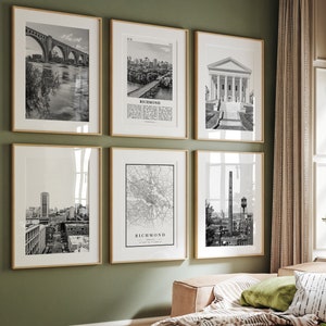 Richmond VA City Print Set: Black and White Photo Gallery (Digital Download)