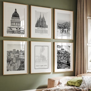 Salt Lake City Prints: Black and White Photo Gallery Set (Digital Download)