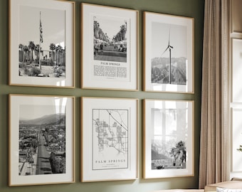 Palm Springs Black & White Photo Gallery Set of 6