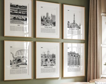 Indianapolis IN Black & White Photo Prints: City Landmarks