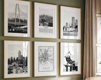 Dallas City Prints: Black and White Photo Gallery Set